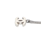 Chanel Necklace CC Logo Ivory 02c Silver — view 5