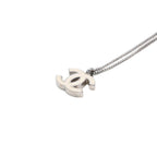 Chanel Necklace CC Logo Ivory 02c Silver — view 3