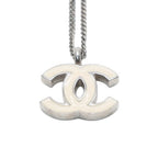 Chanel Necklace CC Logo Ivory 02c Silver — view 2
