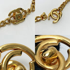 Chanel CC Logo Round Turnlock Necklace Gold — view 6