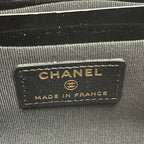 Chanel Quilted CC Logo Flat Pouch Lambskin Black — view 7