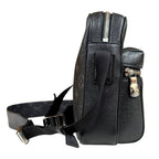 Louis Vuitton Outdoor Messenger PM Taigarama Shoulder Bag Taiga Leather Black — view 4
