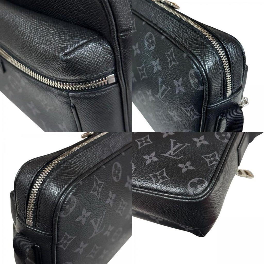 Louis Vuitton Outdoor Messenger PM Taigarama Shoulder Bag Taiga Leather Black — view 9