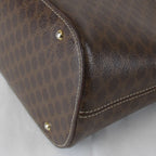 Celine Macadam Strap Handbag Leather Brown — view 3