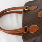 Celine Macadam Strap Handbag Leather Brown — view 7