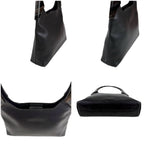 Prada Plastic Handle Shoulder Bag Hobo Tortoiseshell Black Leather — view 3