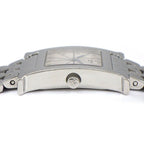 Hermes Watch Square White Guilloche Dial SS Quartz Analog Box and Paper — view 2