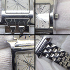 Hermes Watch Square White Guilloche Dial SS Quartz Analog Box and Paper — view 7