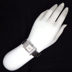 Hermes Watch Square White Guilloche Dial SS Quartz Analog Box and Paper — view 9