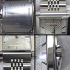 Gucci Watch Timeless Rectangle 138.4 Rectangular Sunray Silver Dial Date SS — view 7