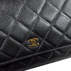 Chanel Quilted Shoulder Bag Caviar Leather Black — view 8