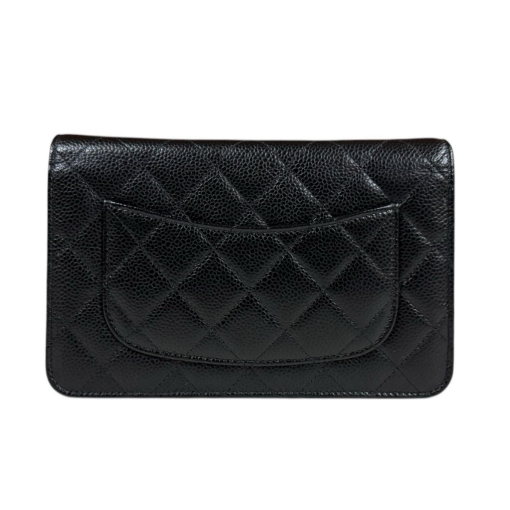 Chanel Quilted Shoulder Bag Caviar Leather Black — view 3