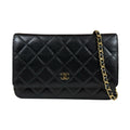 Chanel Quilted Shoulder Bag Caviar Leather Black