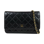 Chanel Quilted Shoulder Bag Caviar Leather Black