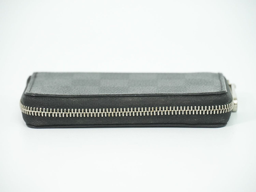Louis Vuitton LV Zippy Coin Purse Damier Graphite Case Black Gray — view 5