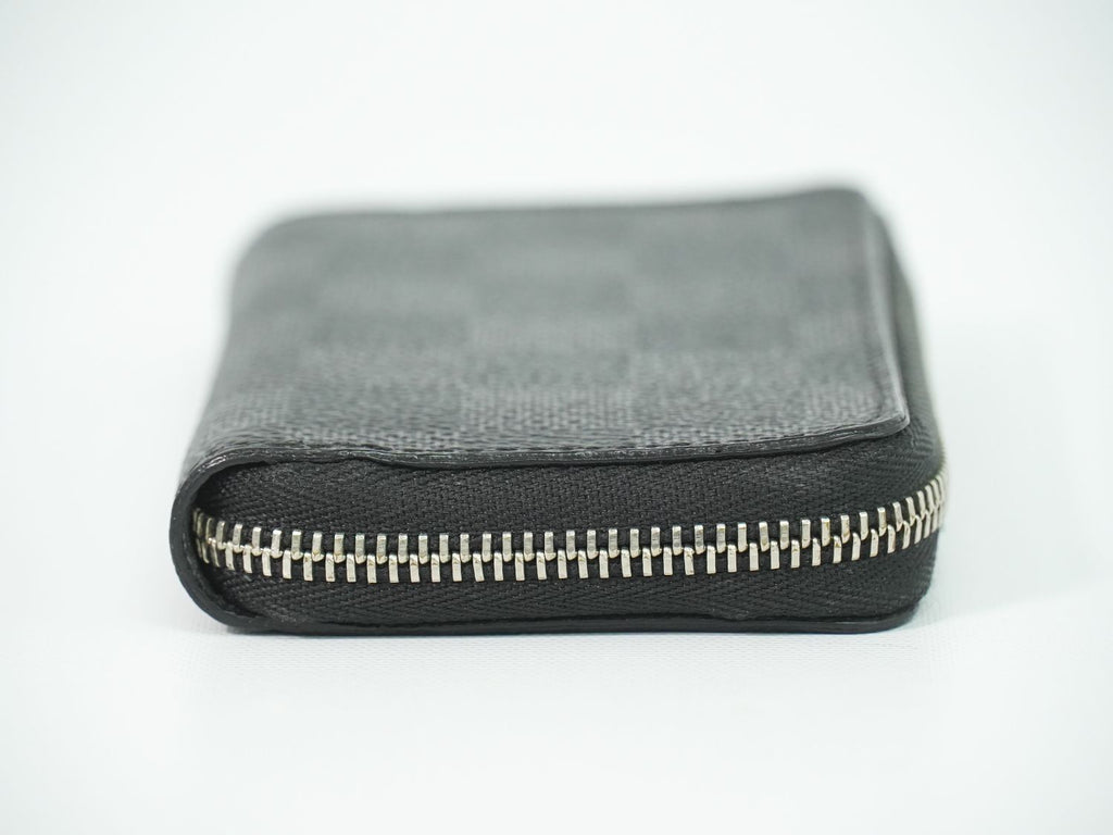 Louis Vuitton LV Zippy Coin Purse Damier Graphite Case Black Gray — view 4