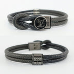 Louis Vuitton Heaven Bracelet le Puit Monogram Eclipse Canvas Silver — view 2