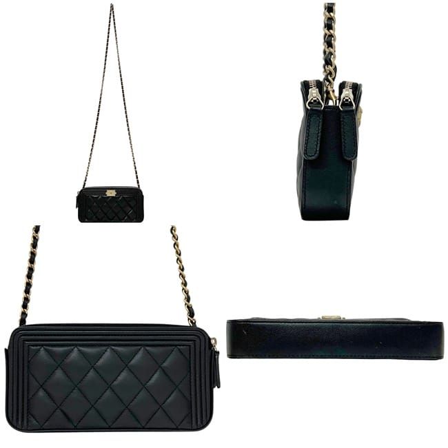 Chanel Shoulder Wallet Black Boy — view 2