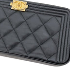 Chanel Shoulder Wallet Black Boy — view 6