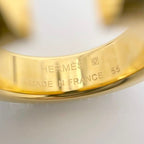 Hermes Ring Athena Double Clu Gold Black Golden