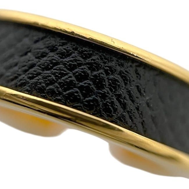 Hermes Ring Athena Double Clu Gold Black Golden