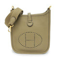 Hermes Evelyne TPM Beige Marfa Gold Taurillon Clemence Shoulder Bag Leather