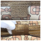Gucci Beige Gold GG Canvas Leather Mini Tote — view 4