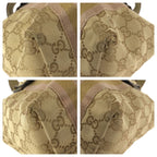 Gucci Beige Gold GG Canvas Leather Mini Tote — view 3