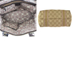Gucci Beige Gold GG Canvas Leather Mini Tote — view 9