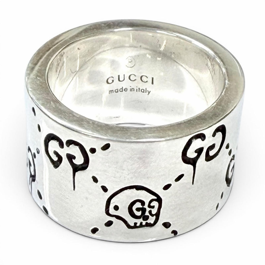 Gucci 925 Ghost Ring Wide Silver