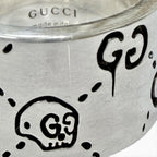 Gucci 925 Ghost Ring Wide Silver