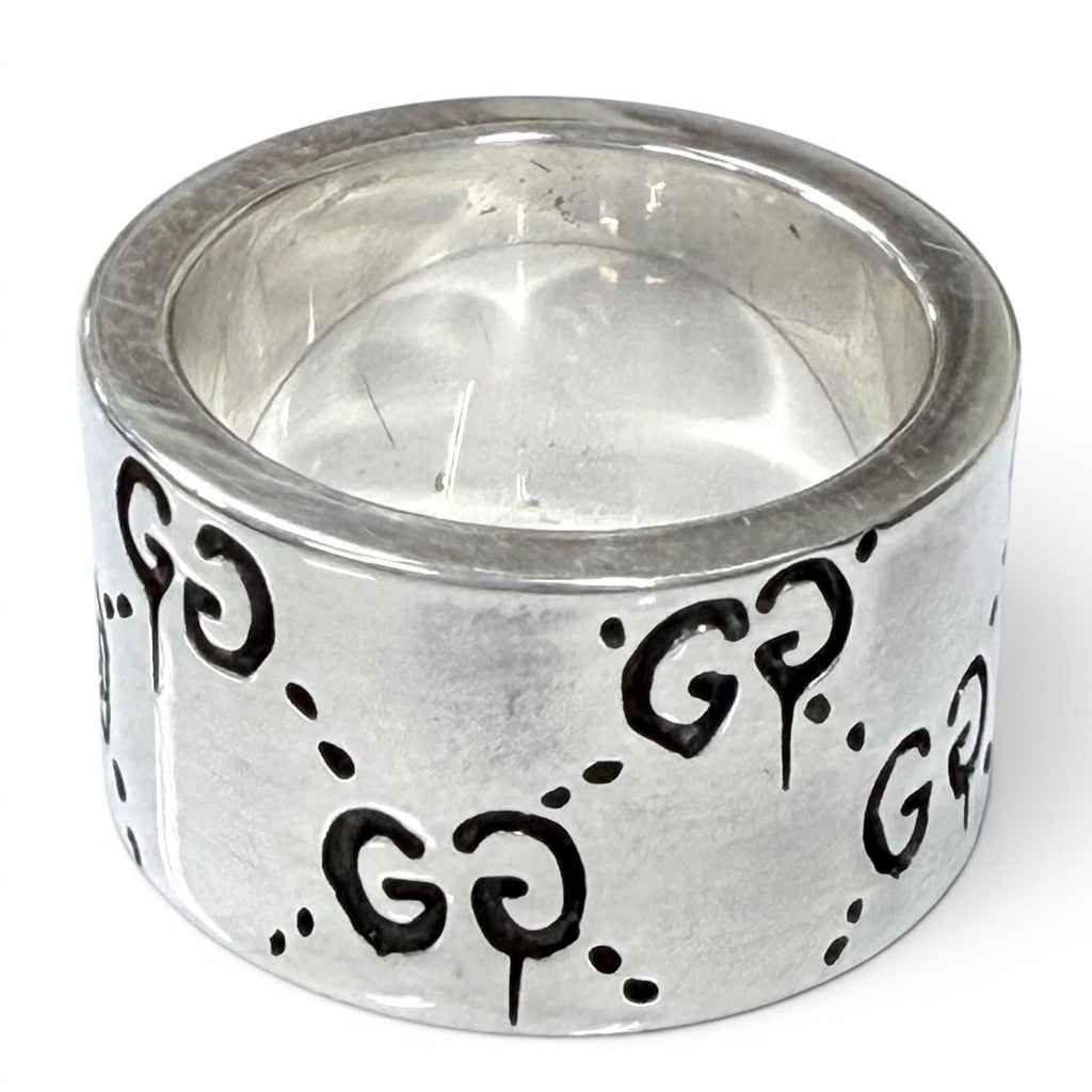 Gucci 925 Ghost Ring Wide Silver