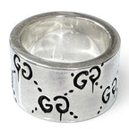 Gucci 925 Ghost Ring Wide Silver