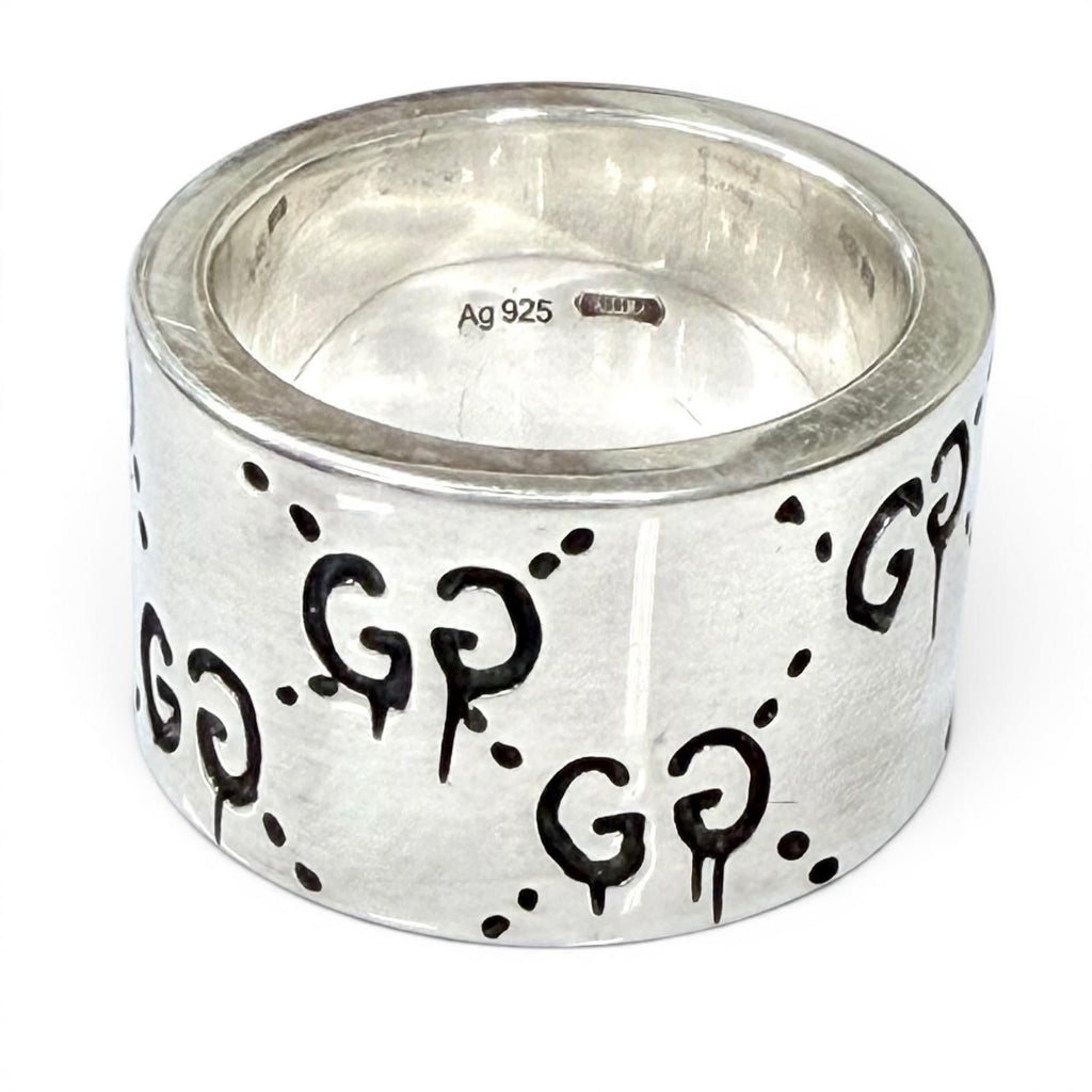 Gucci 925 Ghost Ring Wide Silver