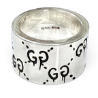 Gucci 925 Ghost Ring Wide Silver
