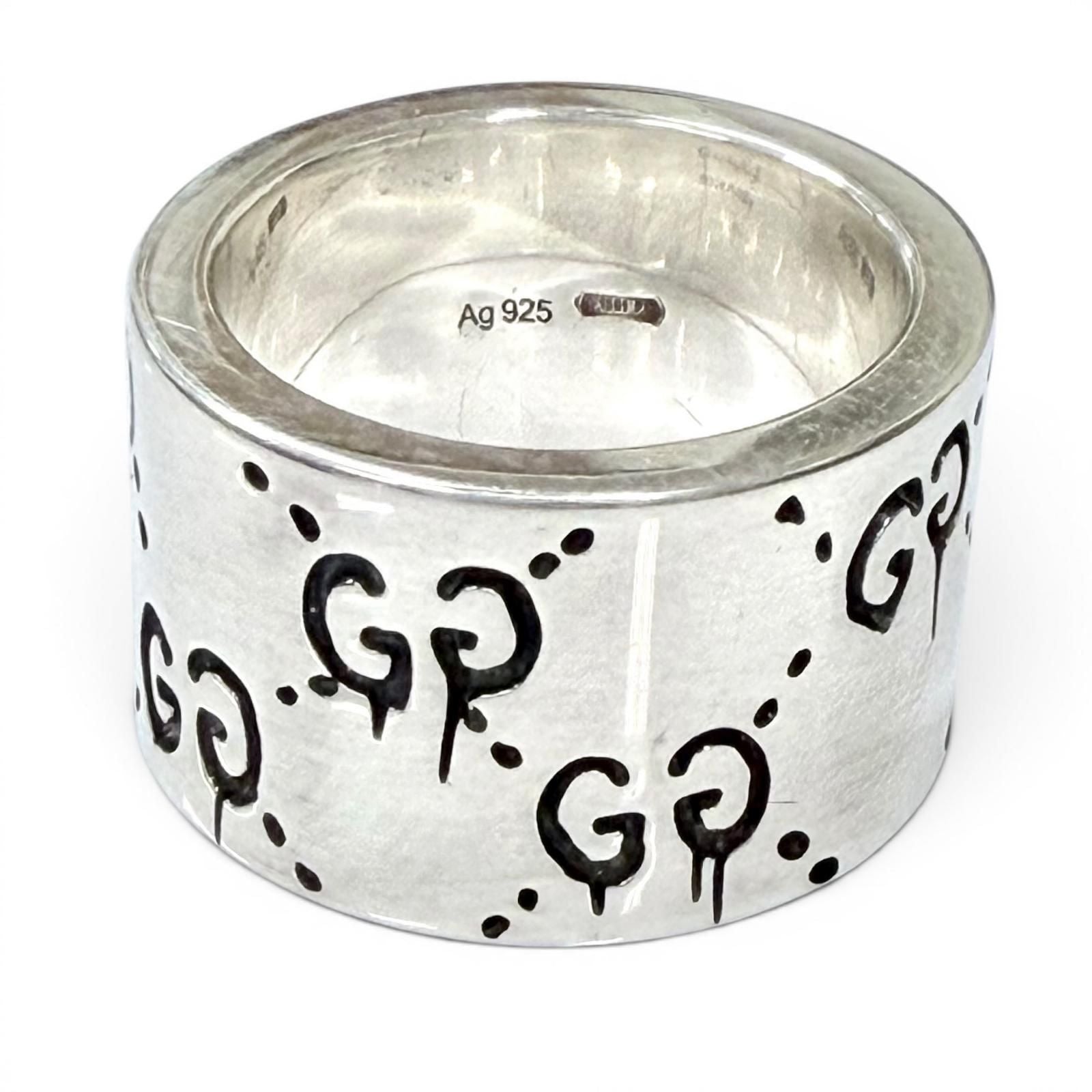 Gucci 925 Ghost Ring Wide Silver