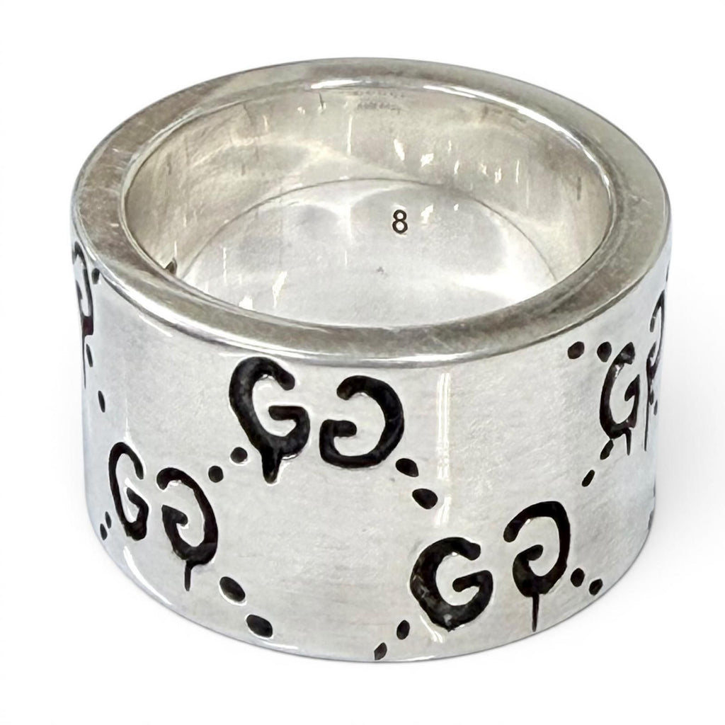 Gucci 925 Ghost Ring Wide Silver