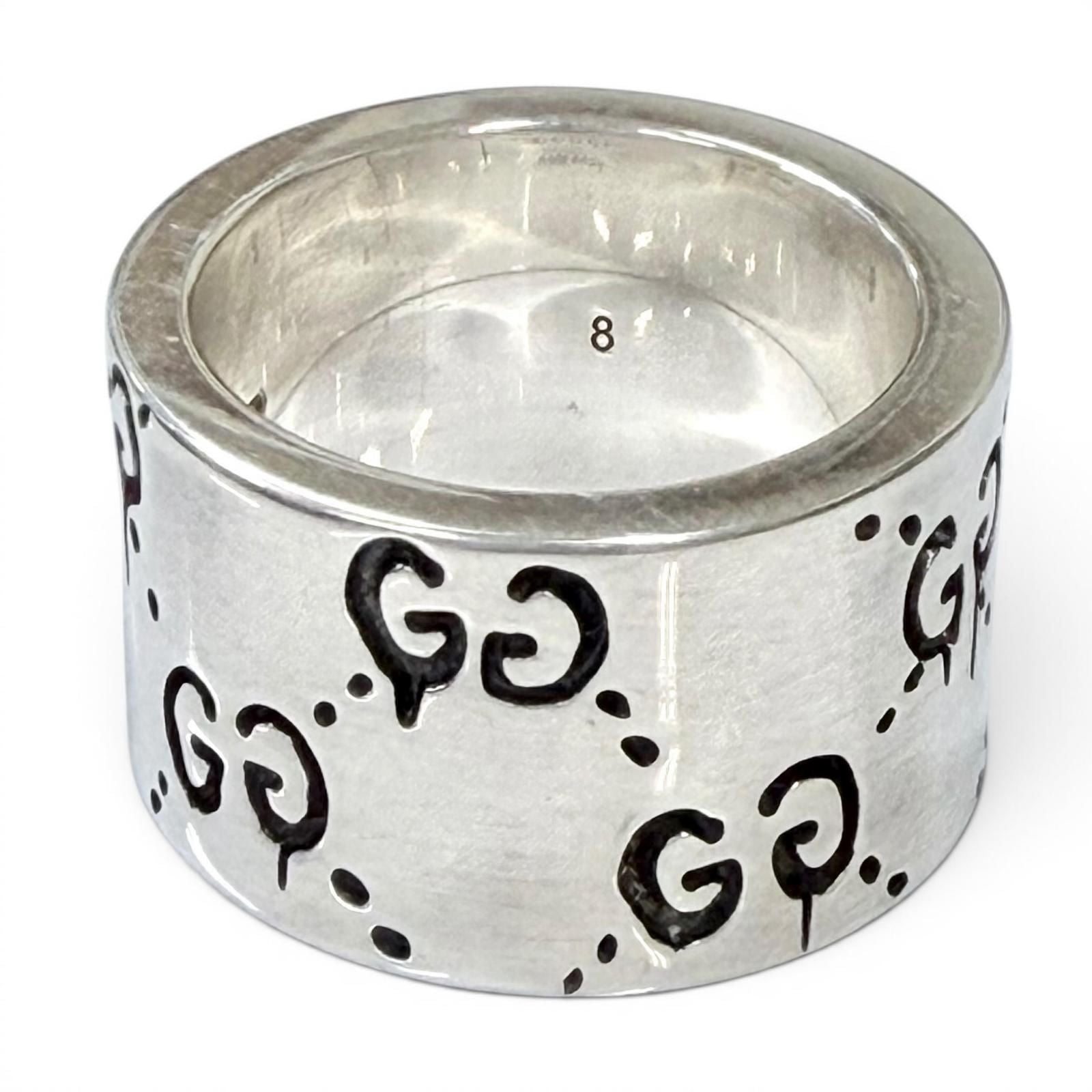Gucci 925 Ghost Ring Wide Silver