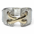 Hermes Vintage Mexico Ring 925 Combination Silver Gold