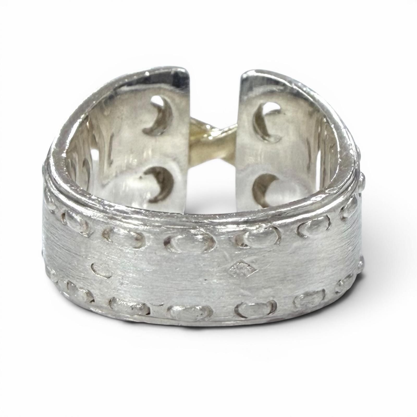 Hermes Vintage Mexico Ring 925 Combination Silver Gold