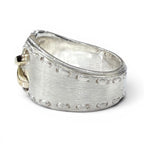 Hermes Vintage Mexico Ring 925 Combination Silver Gold
