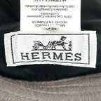 Hermes Cashmere Stitch Crochet Hat Bucket Hat Brown 56 — view 7