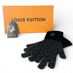 Louis Vuitton Wool Neo Petit Damier Gloves Black — view 2