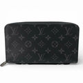 Louis Vuitton Zippy XL Monogram Eclipse Canvas Round Zip Organizer Wallet Black