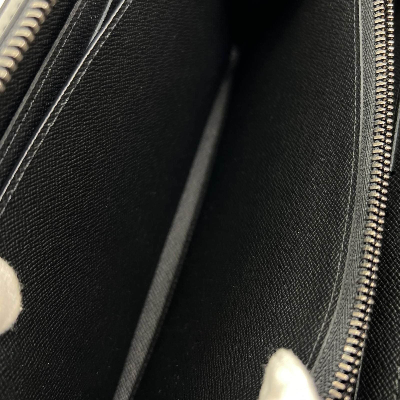 Louis Vuitton Zippy XL Monogram Eclipse Canvas Round Zip Organizer Wallet Black — view 8