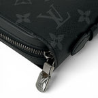 Louis Vuitton Zippy XL Monogram Eclipse Canvas Round Zip Organizer Wallet Black — view 9