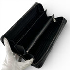 Louis Vuitton Zippy XL Monogram Eclipse Canvas Round Zip Organizer Wallet Black — view 5