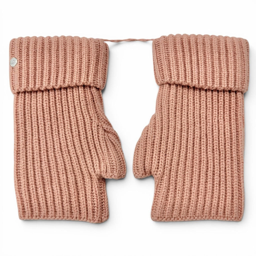 Hermes Philippa Cashmere Mohair Series Button Fingerless Gloves Pink — view 3
