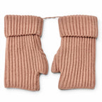 Hermes Philippa Cashmere Mohair Series Button Fingerless Gloves Pink — view 2