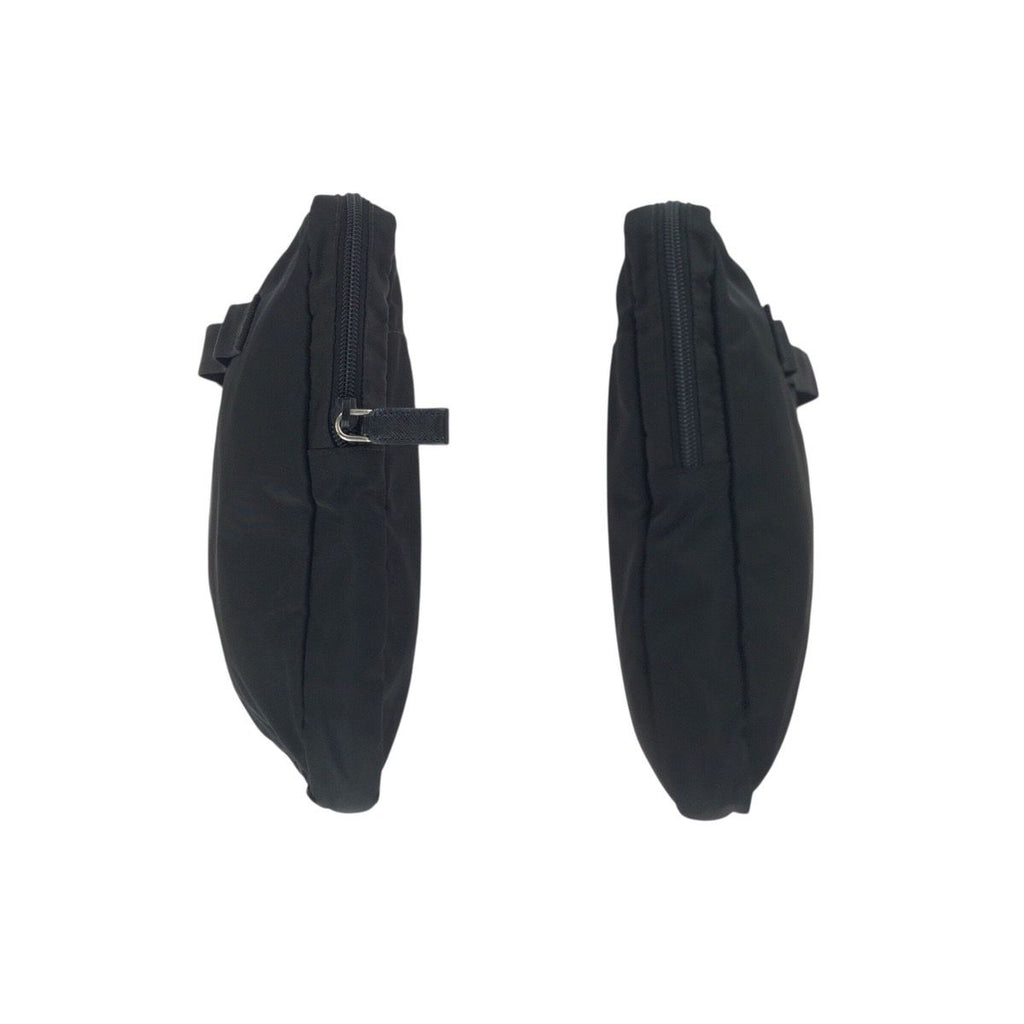 Prada Tessuto Black Silver Nylon Clutch PC Case — view 7
